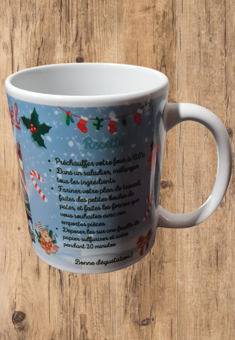 Mug de Noël "Recette Sablé de Noël"