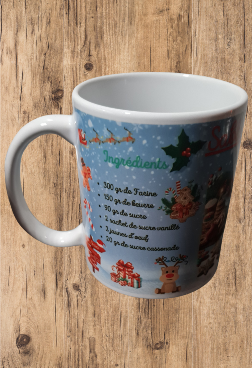 Mug de Noël "Recette Sablé de Noël"